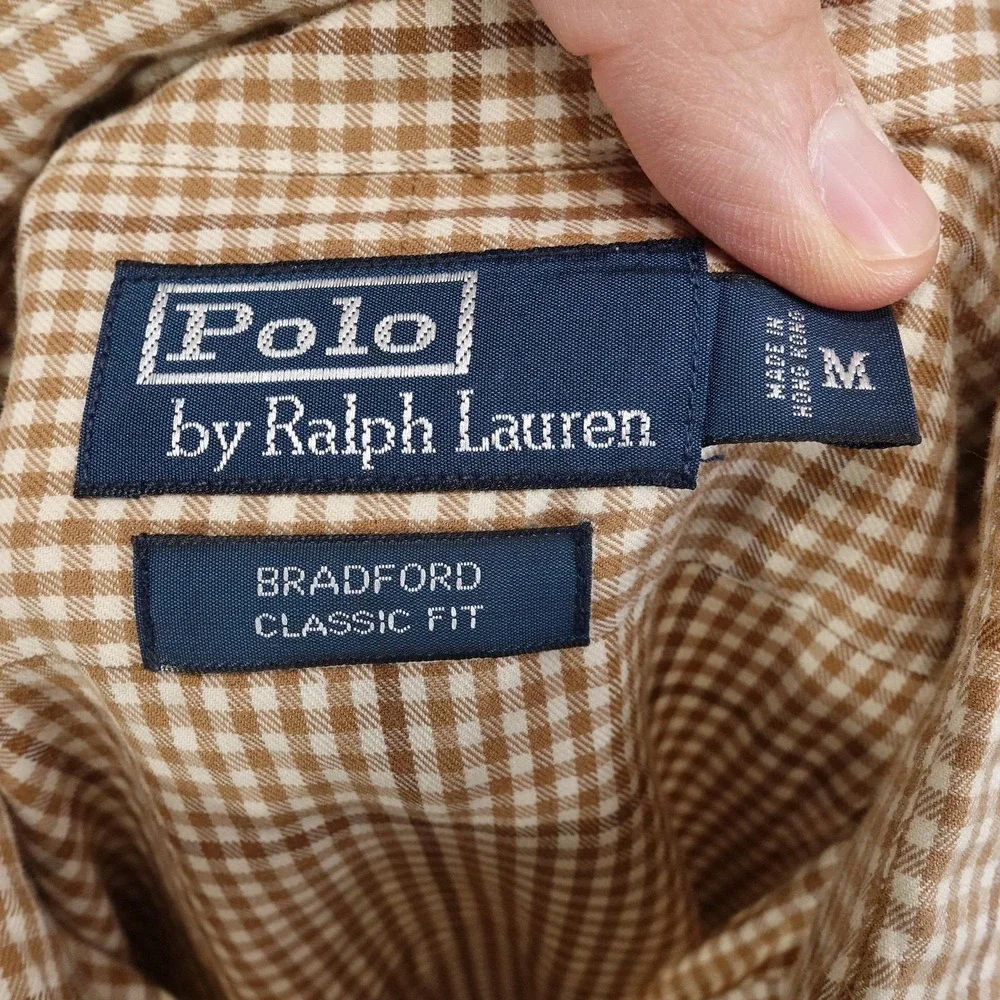 Polo Ralph Lauren Shirt Mens M Check Long Sleeve Button-Up Bradford Classic Fit